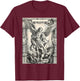 The Archangel Saint Michael Defeating Satan Vintage Graphic T-Shirt - T-Shirt | Maroon