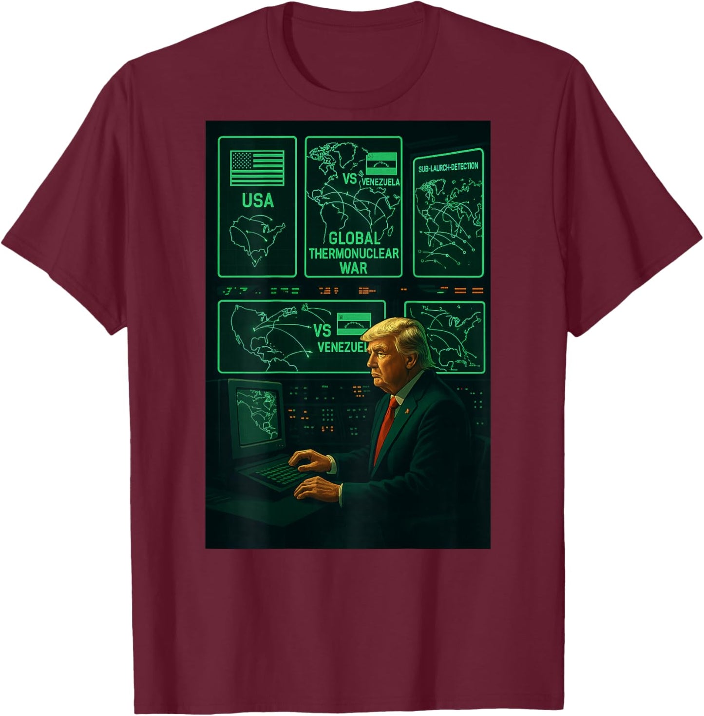 Operation Southern Spear Military Tactical Patriotic T-Shirt - T-Shirt | Maroon