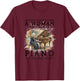 Never Underestimate A Woman Who Plays Piano in Her Seventies T-Shirt - T-Shirt | Maroon
