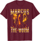 Marcus Worm Meme Humor Playful Retro Vibe Funny People T-Shirt - T-Shirt | Maroon