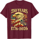 250 Years of American Freedom Eagle USA Flag 4th of July T-Shirt - T-Shirt | Maroon
