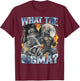 What The Sigma Cool Funny Alpha Wolf Werewolf Bootleg Meme T-Shirt - T-Shirt | Maroon