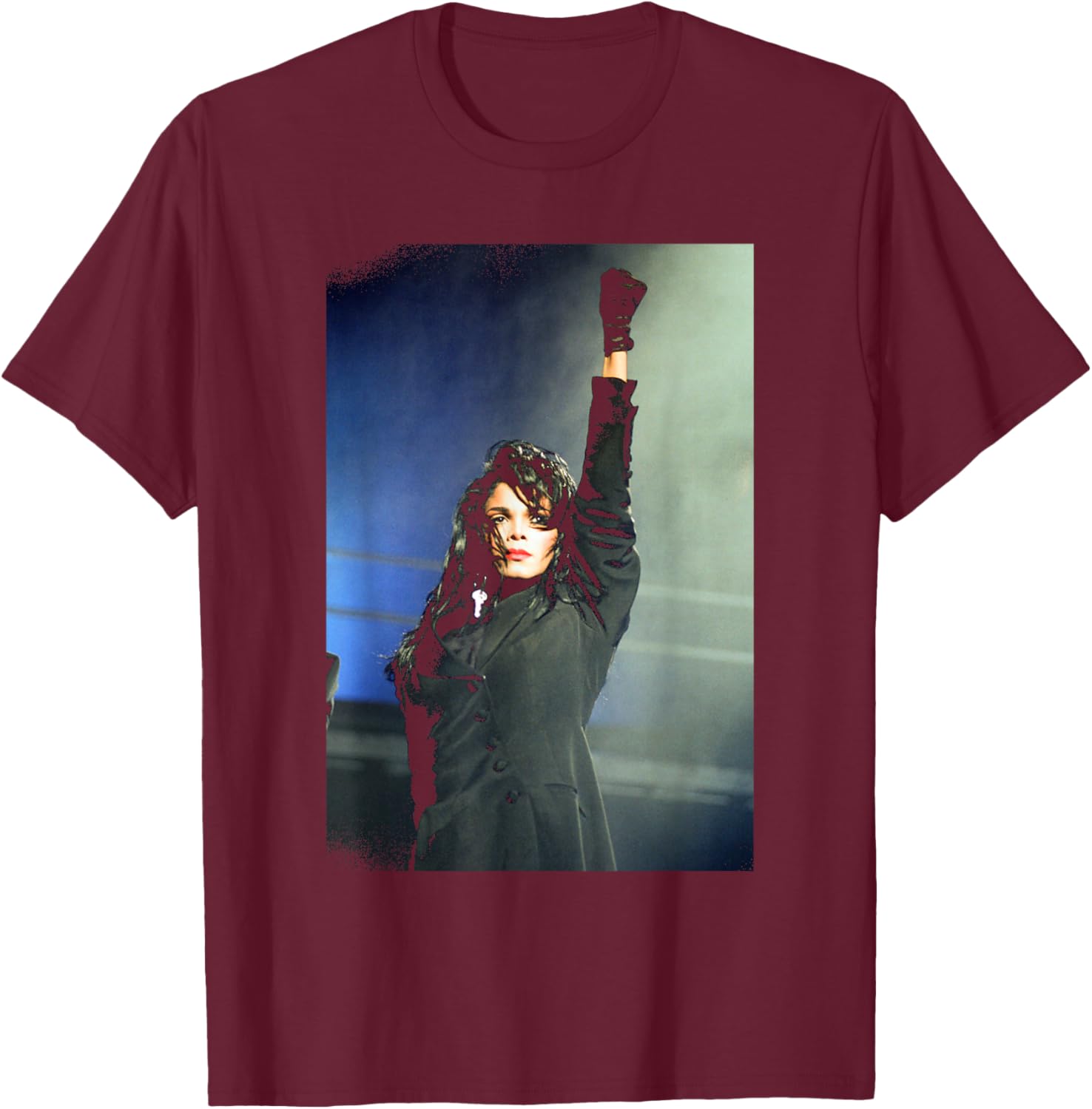 Janet Jackson Live Rhythm Nation World Tour Miss You Much T-Shirt - T-Shirt | Maroon