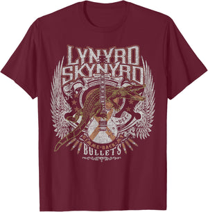 Lynyrd Skynyrd Croc Rock Bullet Southern Country Tread On Me T-Shirt - T-Shirt | Maroon