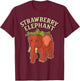 Strawberry Elephant Funny Italian Brainrot Kids Gaming Meme T-Shirt - T-Shirt | Maroon