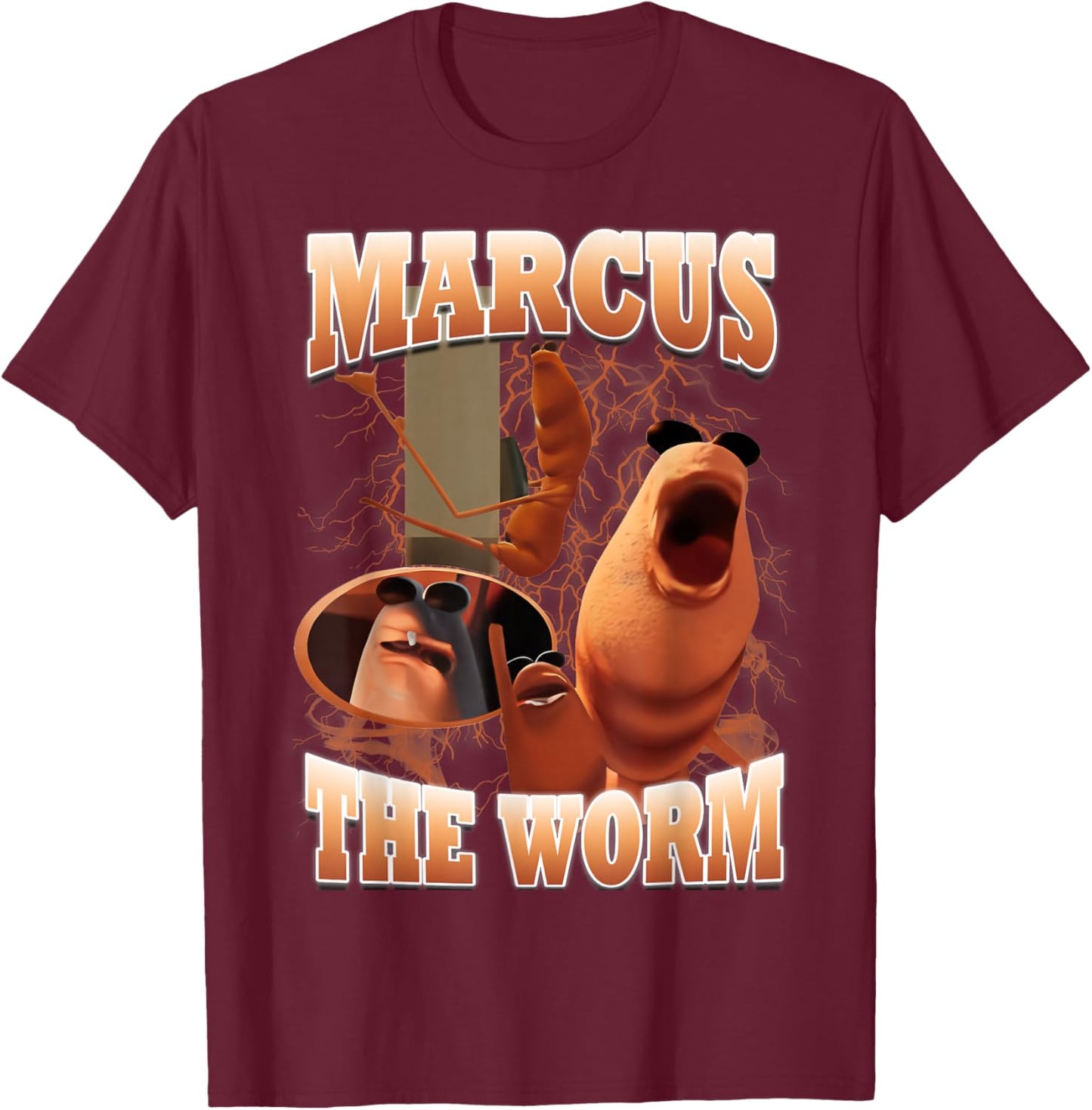 Marcus The Worm Bootleg Women Meme Fan T-Shirt - T-Shirt | Maroon