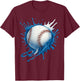 Baseball Drip Team for Boys and Girls Ice Cream Cool T-Shirt - T-Shirt | Maroon