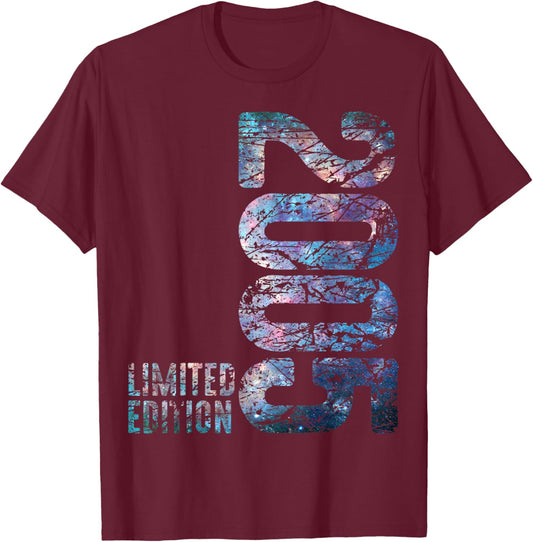 21st Birthday Man Woman 21 Years 2005 Decorative Gift Funny T-Shirt - T-Shirt | Maroon