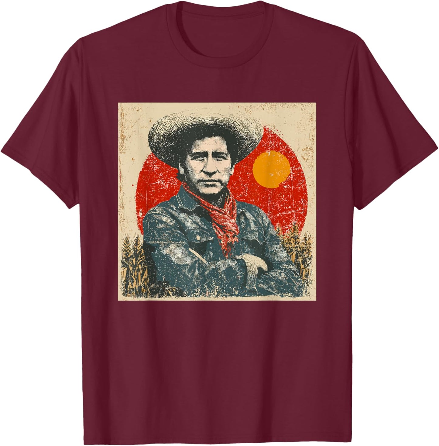Cesar Chavez Hispanic Heritage Month Mexican Pride Latino T-Shirt - T-Shirt | Maroon