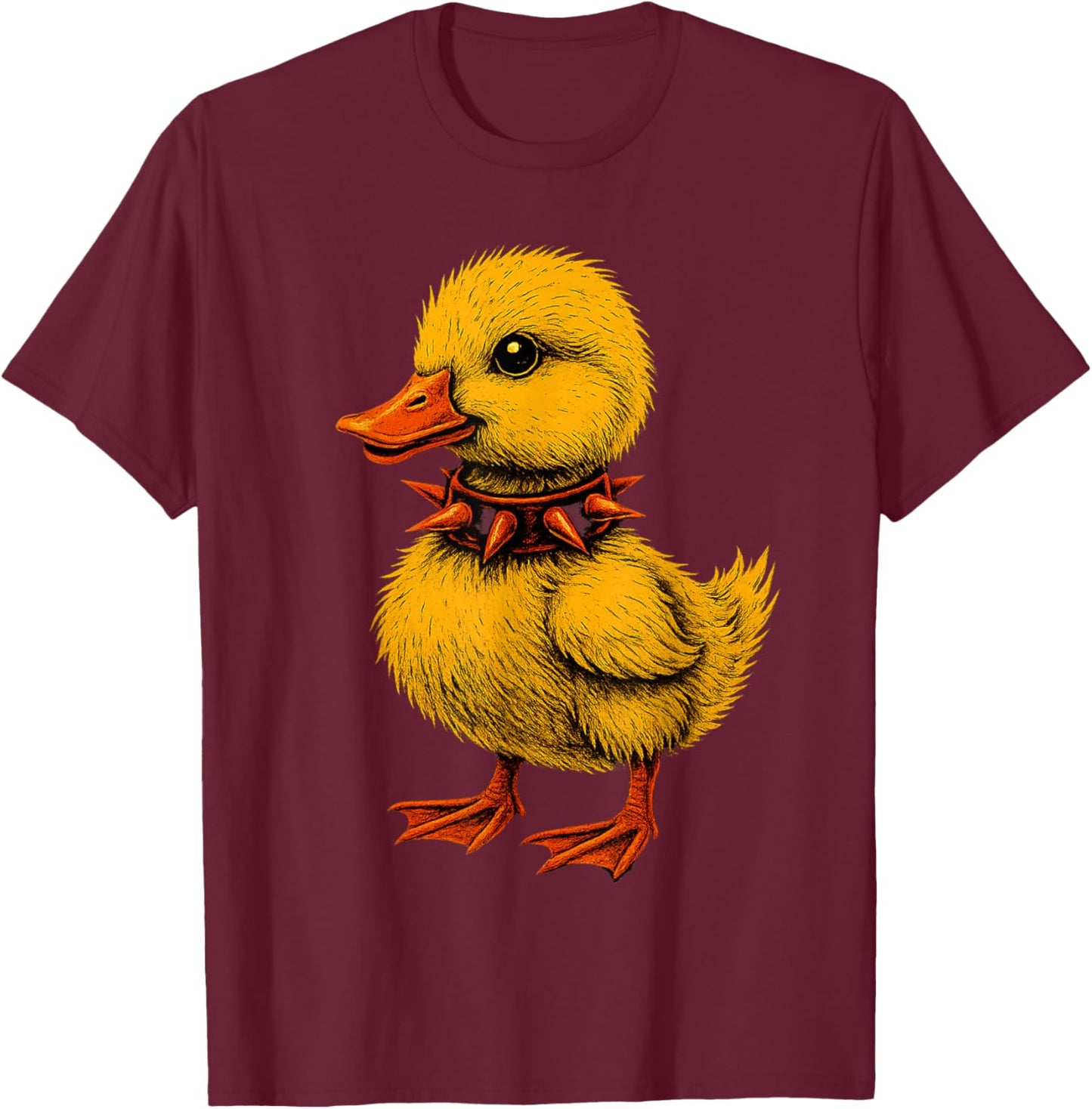Rocker Duck Punk Rock and Roll Music Toddler Kids Boys T-Shirt - T-Shirt | Maroon