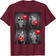 Funny Cat Photobooth Kitten Lover Design Valentines T-Shirt - T-Shirt | Maroon