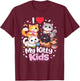I Love My Kitty Kids Cute Cat Graphic T-Shirt - T-Shirt | Maroon