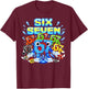 Six Seven Brainrot Birthday Boy Funny Gifts for Boys Kids T-Shirt - T-Shirt | Maroon