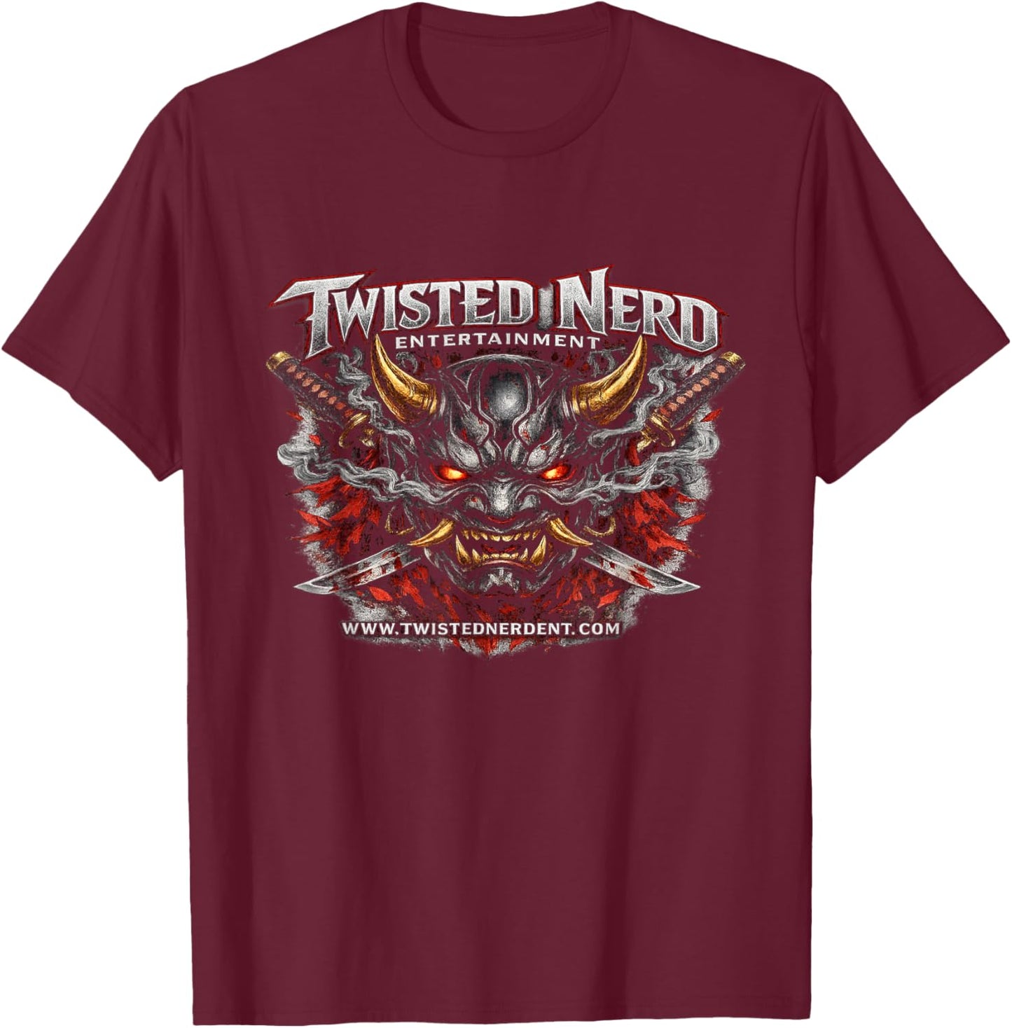 TNE Warrior Hannya T-Shirt - T-Shirt | Maroon