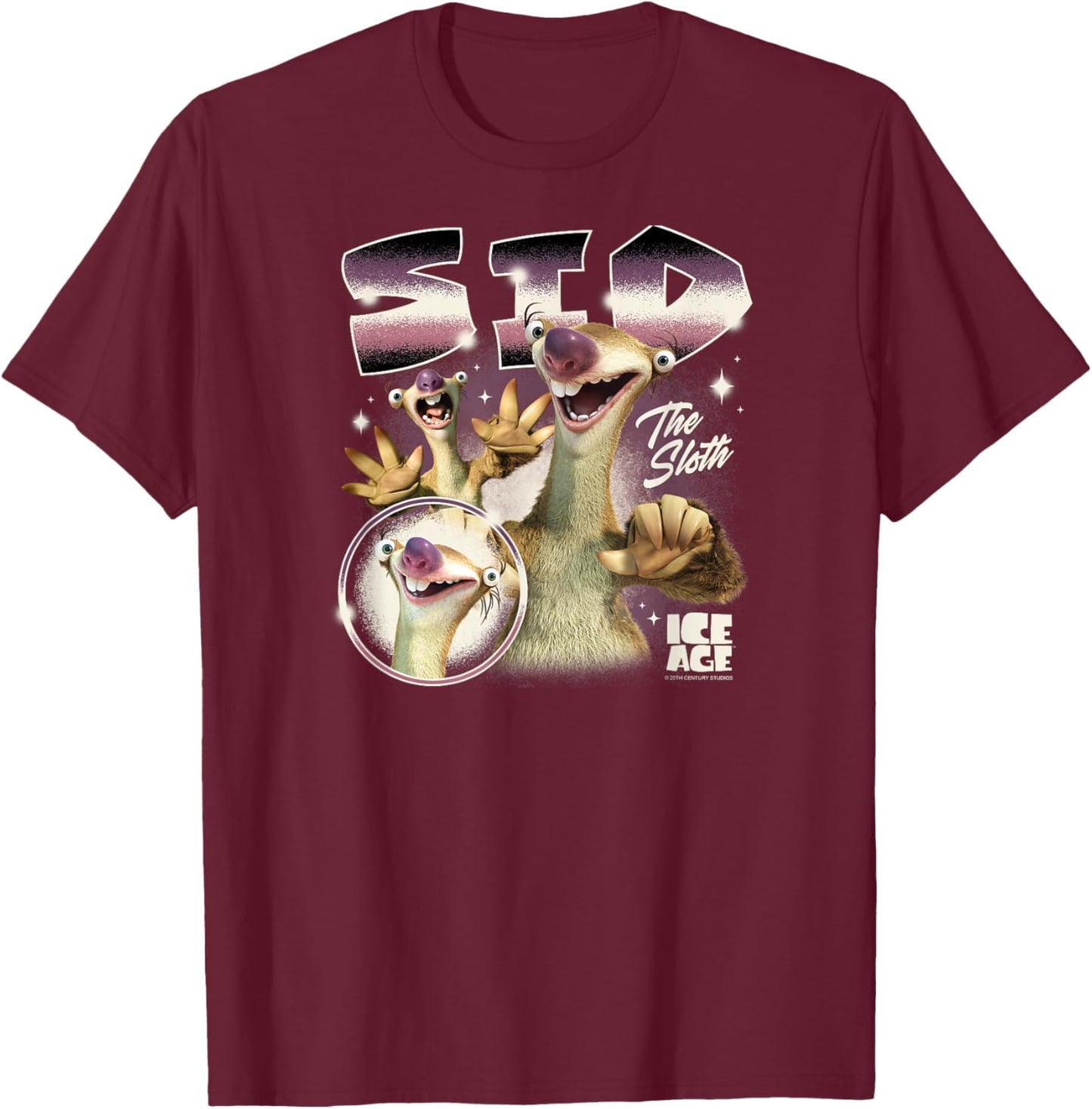 20th Century Studios - Ice Age - Sid The Sloth T-Shirt - T-Shirt | Maroon