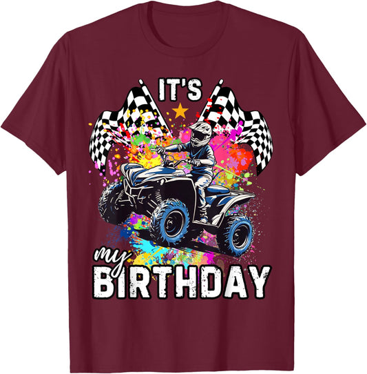 It's My ATV Birthday T-Shirt - T-Shirt | Maroon