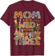Mom of The Wild & Three 3rd Birthday Boy Safari Jungle T-Shirt - T-Shirt | Maroon