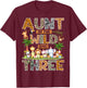 Aunt of The Wild & Three 3rd Birthday Boy Safari Jungle T-Shirt - T-Shirt | Maroon