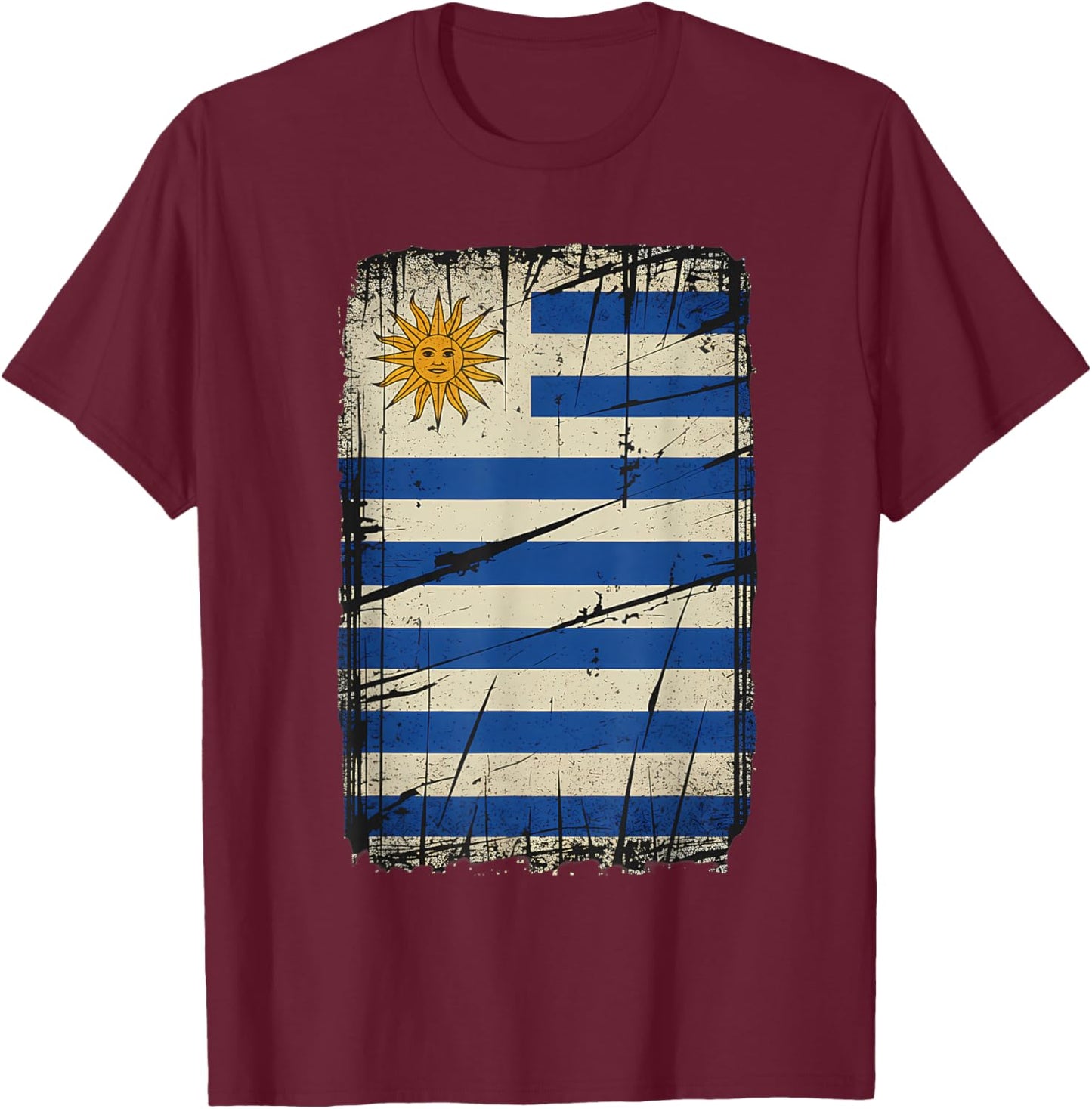 Uruguay Flag Uruguayan Pride T-Shirt - T-Shirt | Maroon