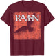 Raven Beautiful Night Bird silhouettte Black Crow Distressed T-Shirt - T-Shirt | Maroon