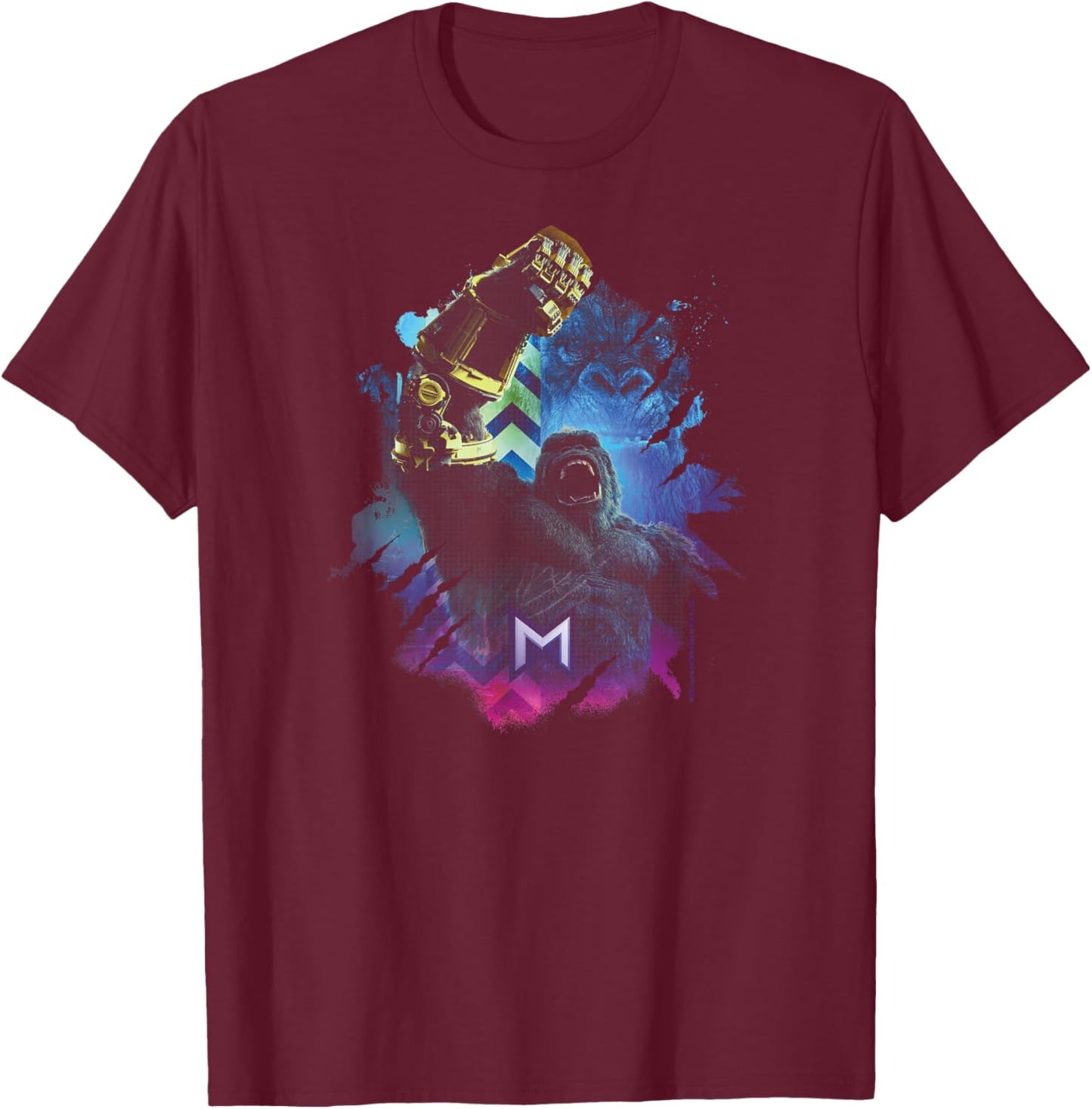 Godzilla X Kong Roaring Kong Officially Licensed T-Shirt - T-Shirt | Maroon