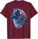 Cosmic Spirit Wolf T-Shirt - T-Shirt | Maroon