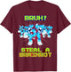 Bruh Los 67 Six Seven 6-7 Funny Brainrot for Boys Kids Teens T-Shirt - T-Shirt | Maroon