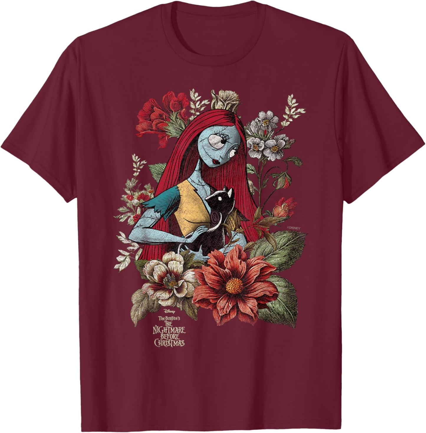Disney The Nightmare Before Christmas Sally Icon T-Shirt - T-Shirt | Maroon