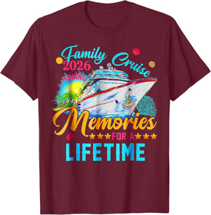 Family Cruise 2026 Family Matching Cruise Vacation Party T-Shirt - T-Shirt | Maroon