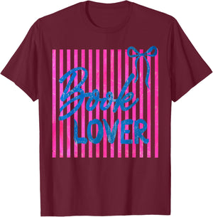 Coquette Book Lover T-Shirt - T-Shirt | Maroon