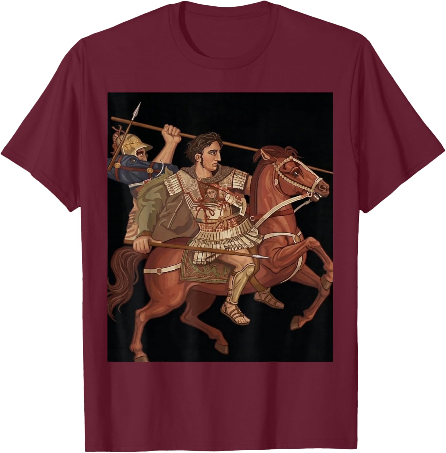 Alexander The Great, King of Macedon T-Shirt - T-Shirt | Maroon
