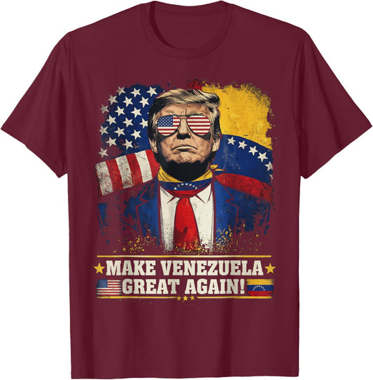 Trump Make Venezuela Great Again T-Shirt - T-Shirt | Maroon