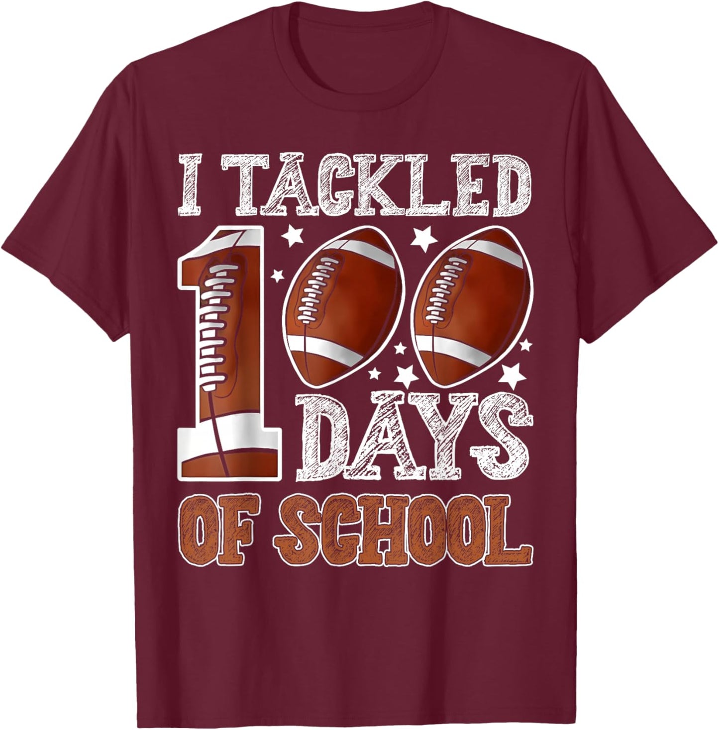 100 Days Boys T-Shirt - T-Shirt | Maroon