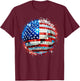 American Flag Disco Ball Patriotic Celebration T-Shirt - T-Shirt | Maroon