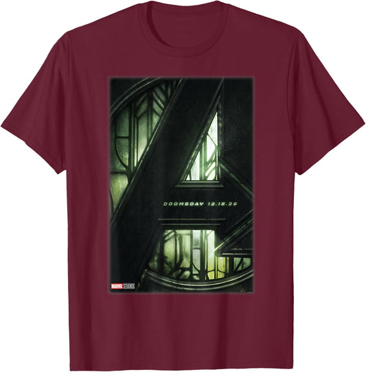 Marvel Avengers: Doomsday Doctor Doom Poster T-Shirt - T-Shirt | Maroon