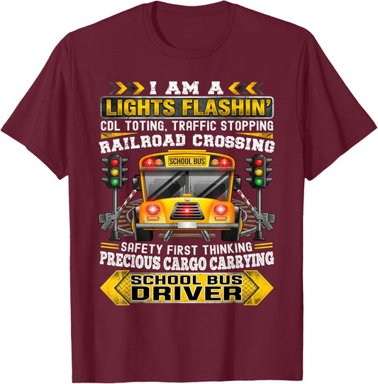 I'm A School Bus Driver Appreciation Funny Quote Saying Gift T-Shirt - T-Shirt | Maroon