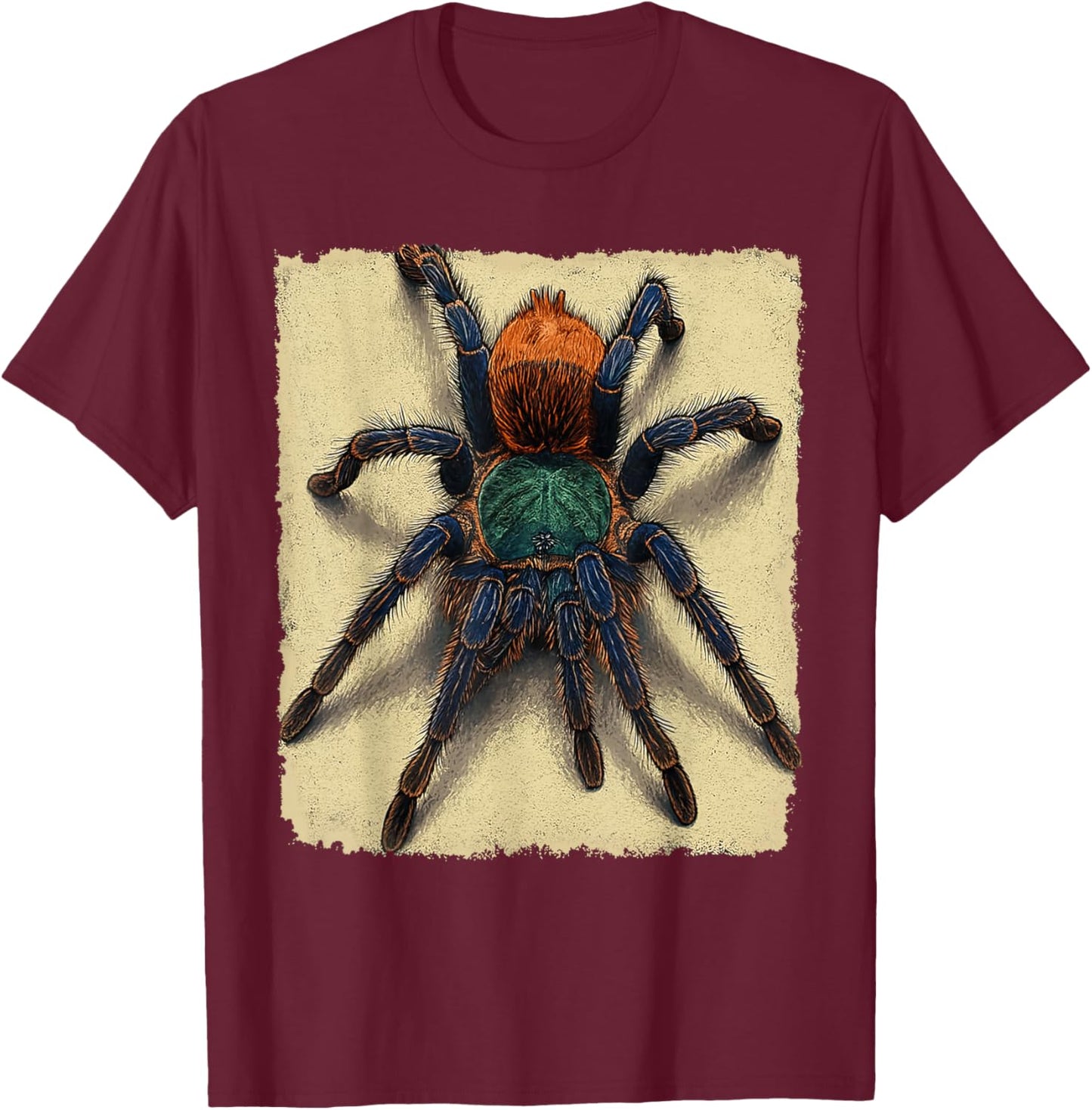 Greenbottle Blue Tarantula Colorful Spider Arachnid Lovers T-Shirt - T-Shirt | Maroon