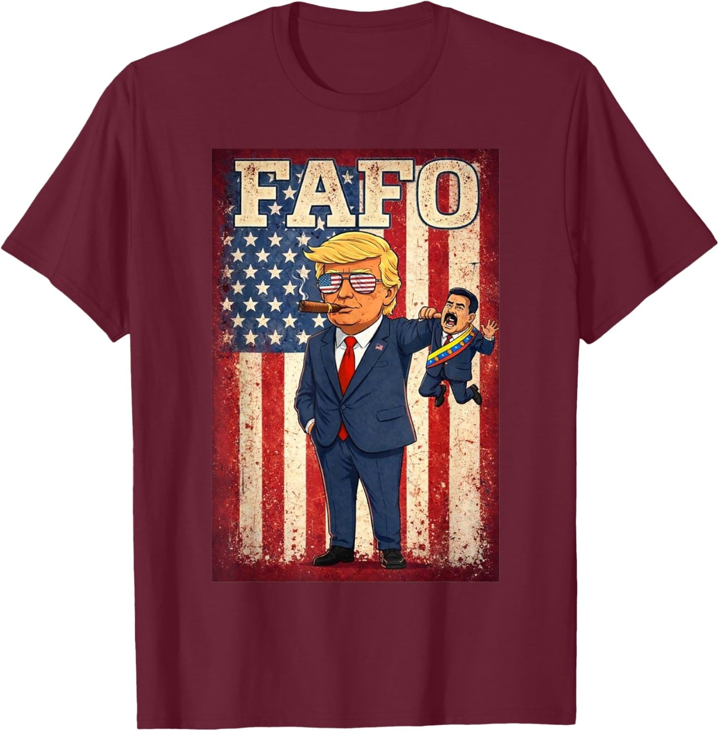 Funny Fafo Trump Fafo American USA Women T-Shirt - T-Shirt | Maroon