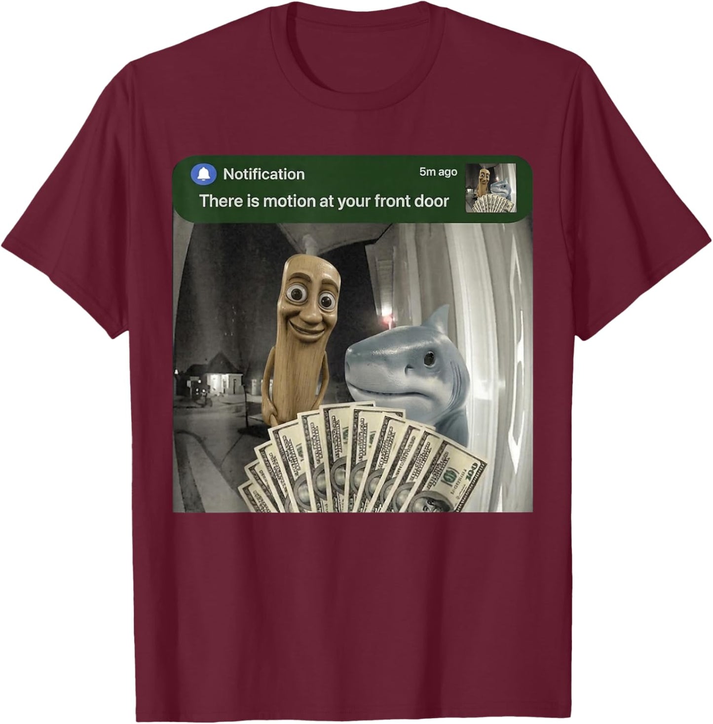 Tung Tung Tung Sahur Tralalero Tralala Meme Brainrot Gifts T-Shirt - T-Shirt | Maroon