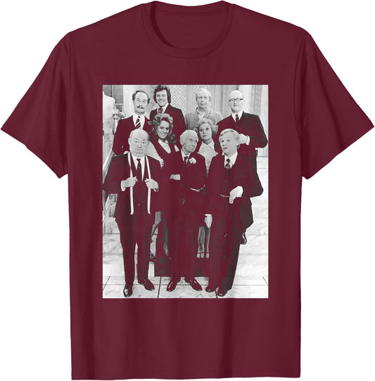 are You Being Served Cast Comedy Show 1976 T-Shirt - T-Shirt | Maroon