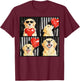 Funny Golden Retriever Photobooth Dog Lover Valentines T-Shirt - T-Shirt | Maroon