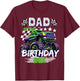 Dad of The Birthday Boy Monster Truck Family Matching T-Shirt - T-Shirt | Maroon