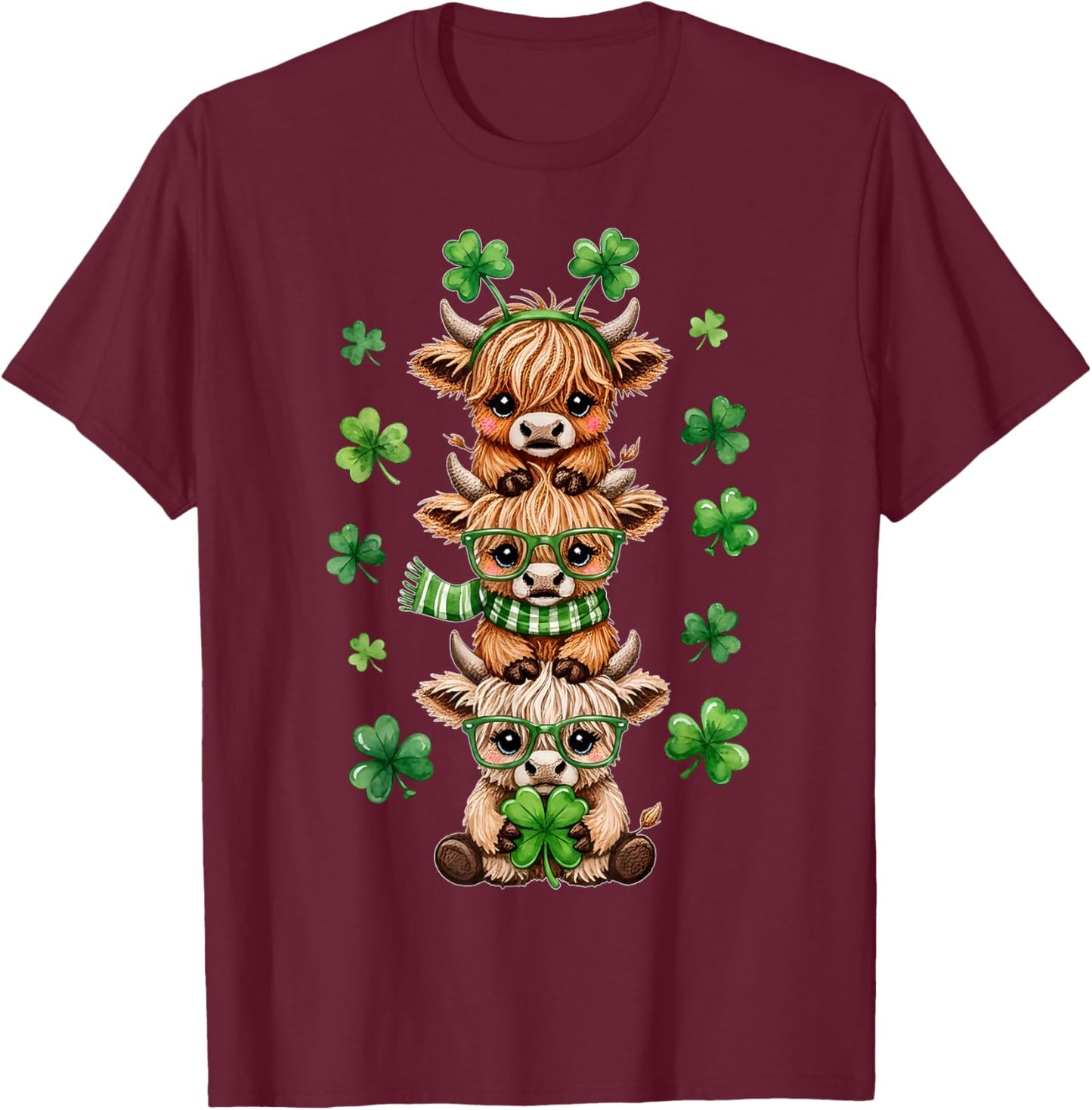 Lucky Cow T-Shirt - T-Shirt | Maroon