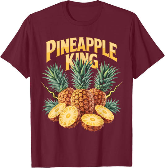 Pineapple King T-Shirt - T-Shirt | Maroon