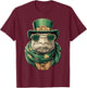 Irish Turtle with Heart Sunglasses Shamrocks St Patricks Day T-Shirt - T-Shirt | Maroon