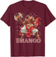 Shango African God of Yoruba Mythic Battle Art T-Shirt - T-Shirt | Maroon
