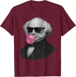 Martin Van Buren Portrait T-Shirt - T-Shirt | Maroon