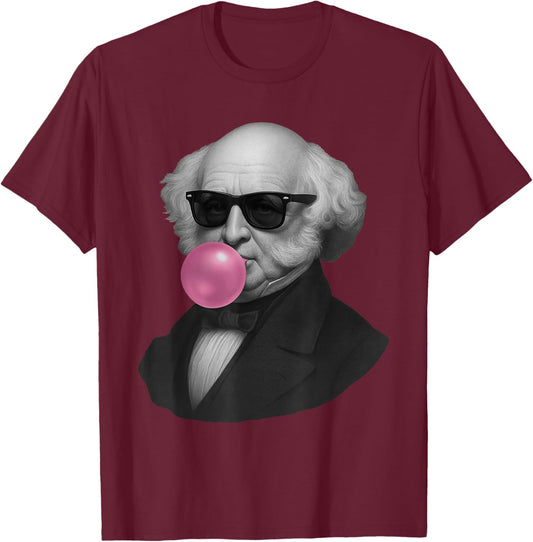 Martin Van Buren Portrait T-Shirt - T-Shirt | Maroon