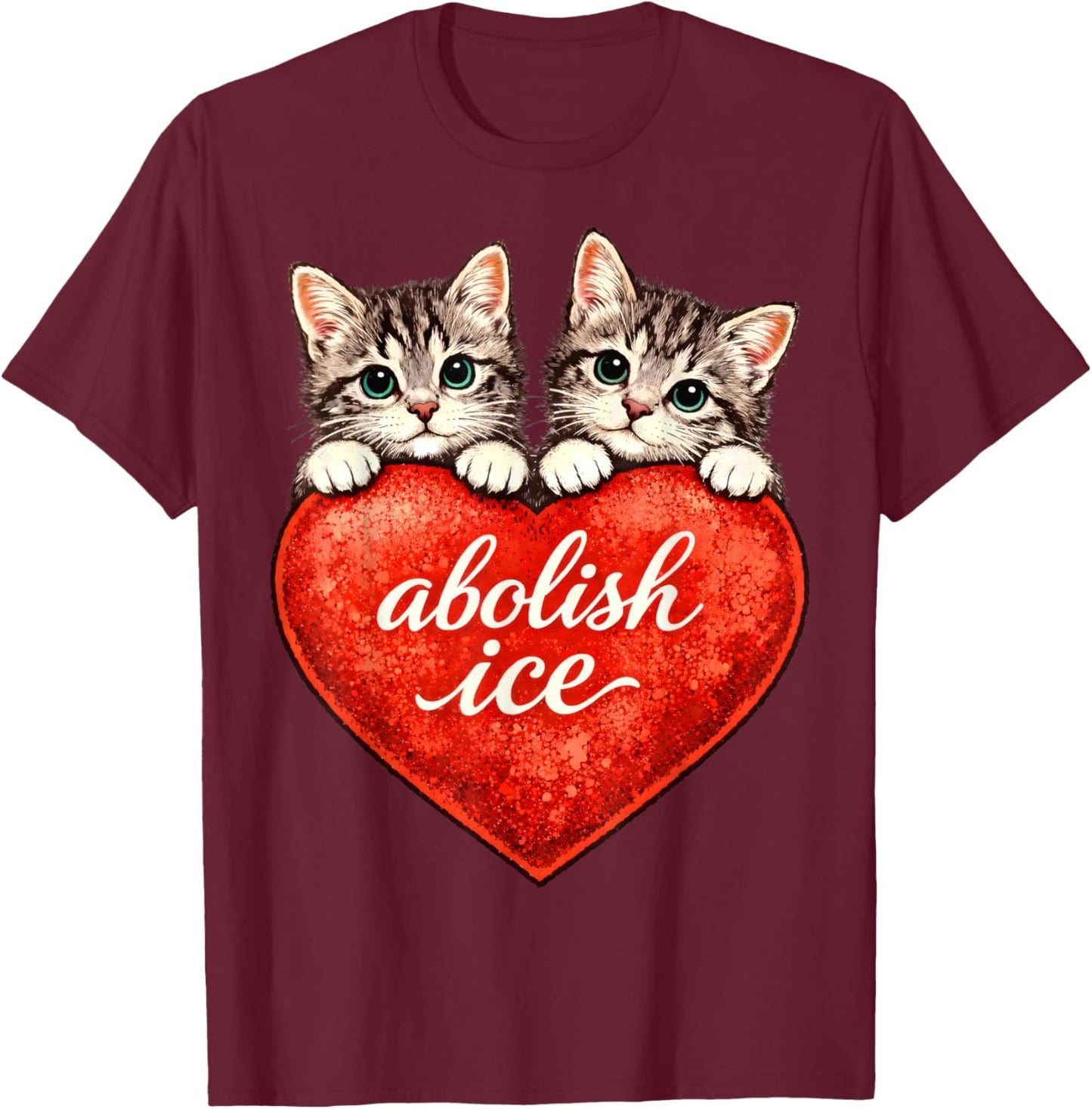 Abolish Ice T-Shirt - T-Shirt | Maroon