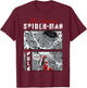 Marvel Comics Spider-Man vs Hulk Comic Panel T-Shirt - T-Shirt | Maroon